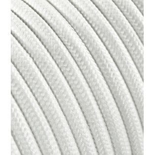 Textilný kábel 2x0,75 biely TO53 polyester mat. solid colors-plná farba s dvojitou izoláciou  