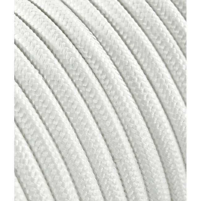 Textilný kábel 2x0,75 biely TO53 polyester mat. solid colors-plná farba s dvojitou izoláciou  