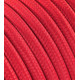 Textilný kábel 2x0,75 červený TO57 polyester mat. solid colors-plná farba s dvojitou izoláciou  