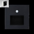 GXLL70418 step light sunny PIR čierne schodové svietidlo led 1,5W do múru so štvorcovou krabicou