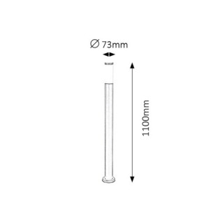 8148 black torch  outdoor svietidlá IP44  1xE27 110cm