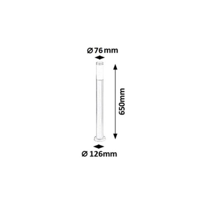 8264 inox torch  outdoor svietidlá IP44  1xE27 65cm