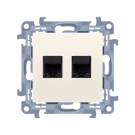  C52.01/41 Počitačová zásuvka dvojitá RJ45 kategórie 5e krémová