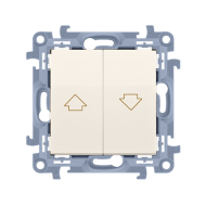  CZP1.01/41 Tlačidlo žalúziové, radenie č. 1+1 krémové 10A
