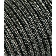 Textilný kábel 2x0,75 sivý TO455 polyester s trblietkami s dvojitou izoláciou  