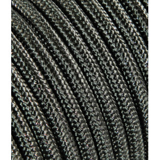 Textilný kábel 2x0,75 sivý TO455 polyester s trblietkami s dvojitou izoláciou  