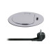 zásuvka 1z + USB-C 20W PD vstavaná zásuvka, 2m, strieborná PP122C-PD20