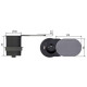 zásuvka 1z + USB A+C 20W PD vstavaná zásuvka s posuvným viečkom, 2m, strieborná PP124C-PD20