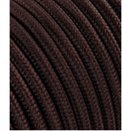 Textilný kábel 2x0,75 hnedý TO61 polyester matný  solid colors-plná farba s dvojitou izoláciou  