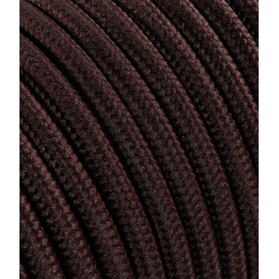 Textilný kábel 2x0,75 hnedý TO61 polyester matný  solid colors-plná farba s dvojitou izoláciou  
