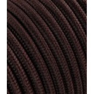 textilný kábel 2x0,75 hnedý TO61 polyester matný  solid colors-plná farba s dvojitou izoláciou  
