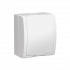 AQGZ1/11 Jedno zásuvka s uzemnením krytie IP 54 - krycia klapka v bielej farbe biela 16A