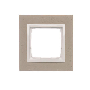 DRN1/91  Rámček 1 - násobný betonový Svetlý betón/biela
